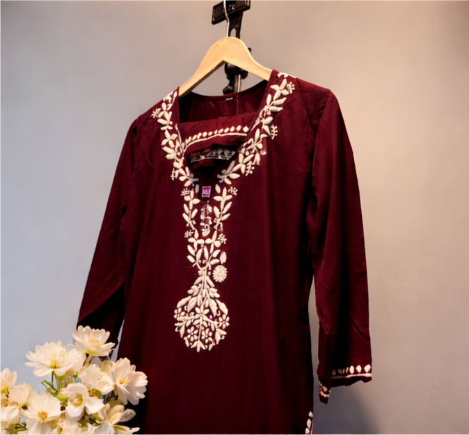 Reyon Silk Chikankari Coord Set- Super fine material