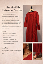Chanderi Silk Chikankari Suit Set