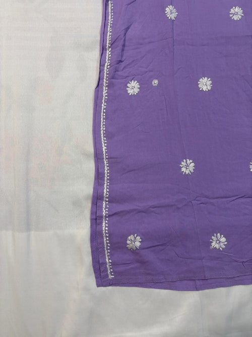 Modal Chikankari Long Kurti- Premium soft Modal fabric